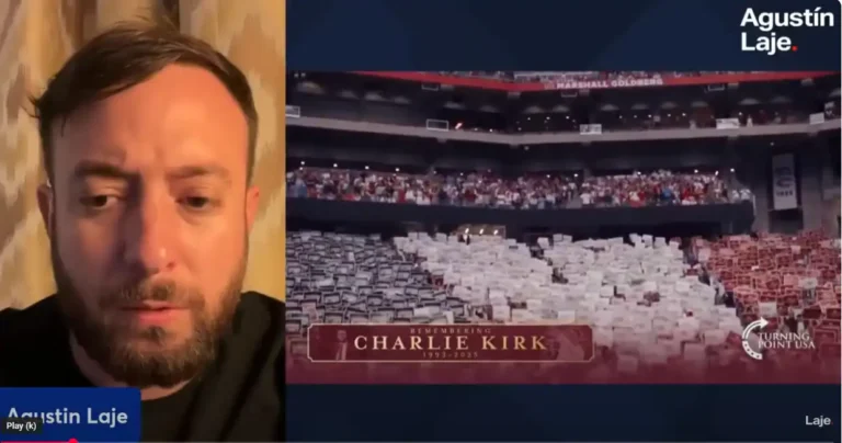 Agustín Laje, DURO FUNERAL de CHARLIE KIRK 