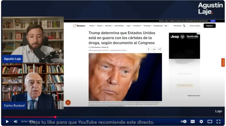 AGUSTÍN LAJE Y CARLOS RUCKAUF, TRUMP HUNDE OTRO BARCO NARCO DE MADURO Y DECLARA LA GUERRA 