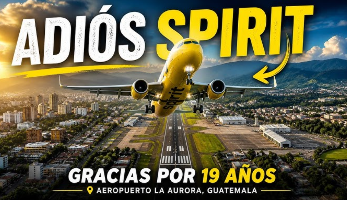 Salida de Spirit Airlines elimina el 5% de vuelos y reconfigura el mercado aéreo en Guatemala